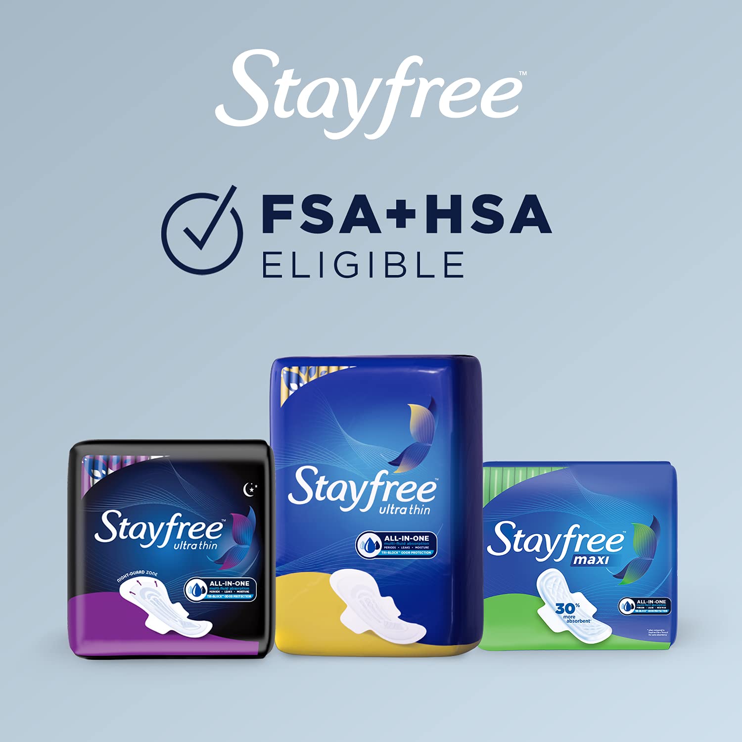 Stayfree Reg Maxi Pad c Size, 24 Count (Pack of 1), Regular - Image 3