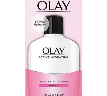 Olay Active Hydrating Beauty Fluid, Original, 4 Fl Oz (Pack of 2)