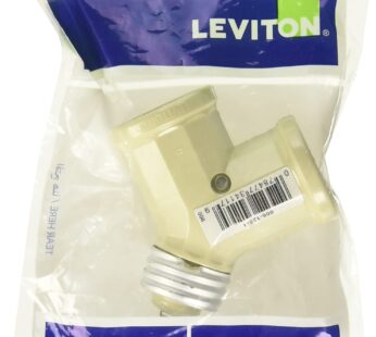 Leviton 128-I 15-Amp 660-Watt Twin Light-Socket Adapter, Ivory