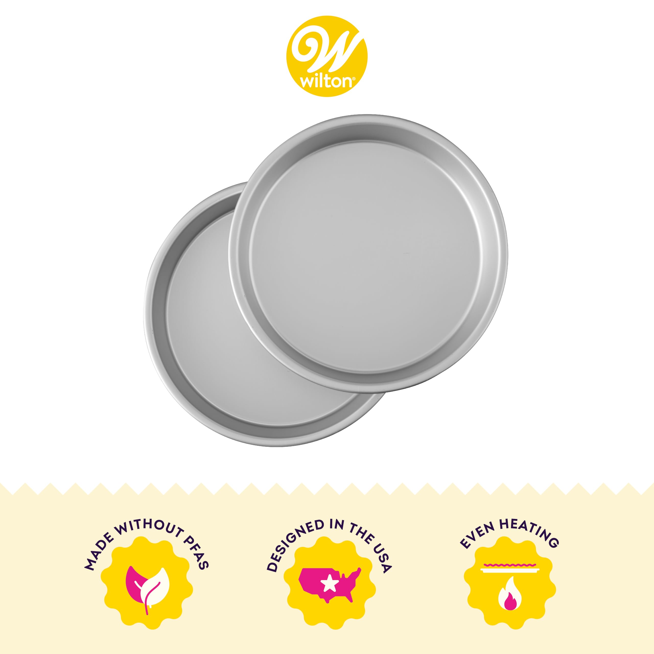 Wilton Performance Pans Aluminum Round Cake Pan, 9 x 2 in., Pack of 2 - Image 4