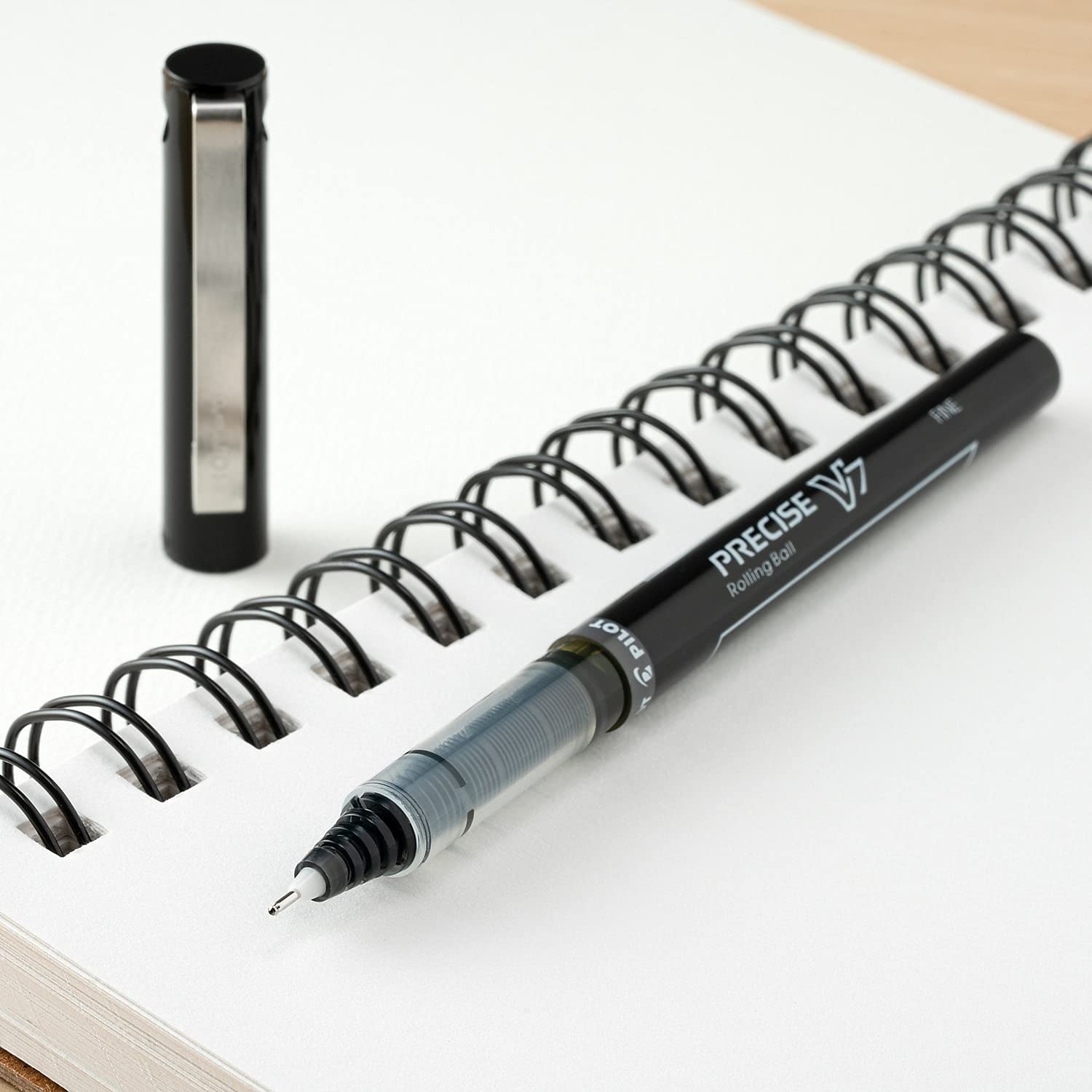 PILOT, Precise V7, Capped Liquid Ink Rolling Ball Pens, Fine Point 0.7 mm, Black, Pack of - Image 4
