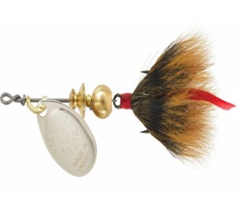 Mepp’s Aglia Dressed Treble Fishing Lure, 1/12-Ounce, Silver/Brown Tail (B0ST S-BR)