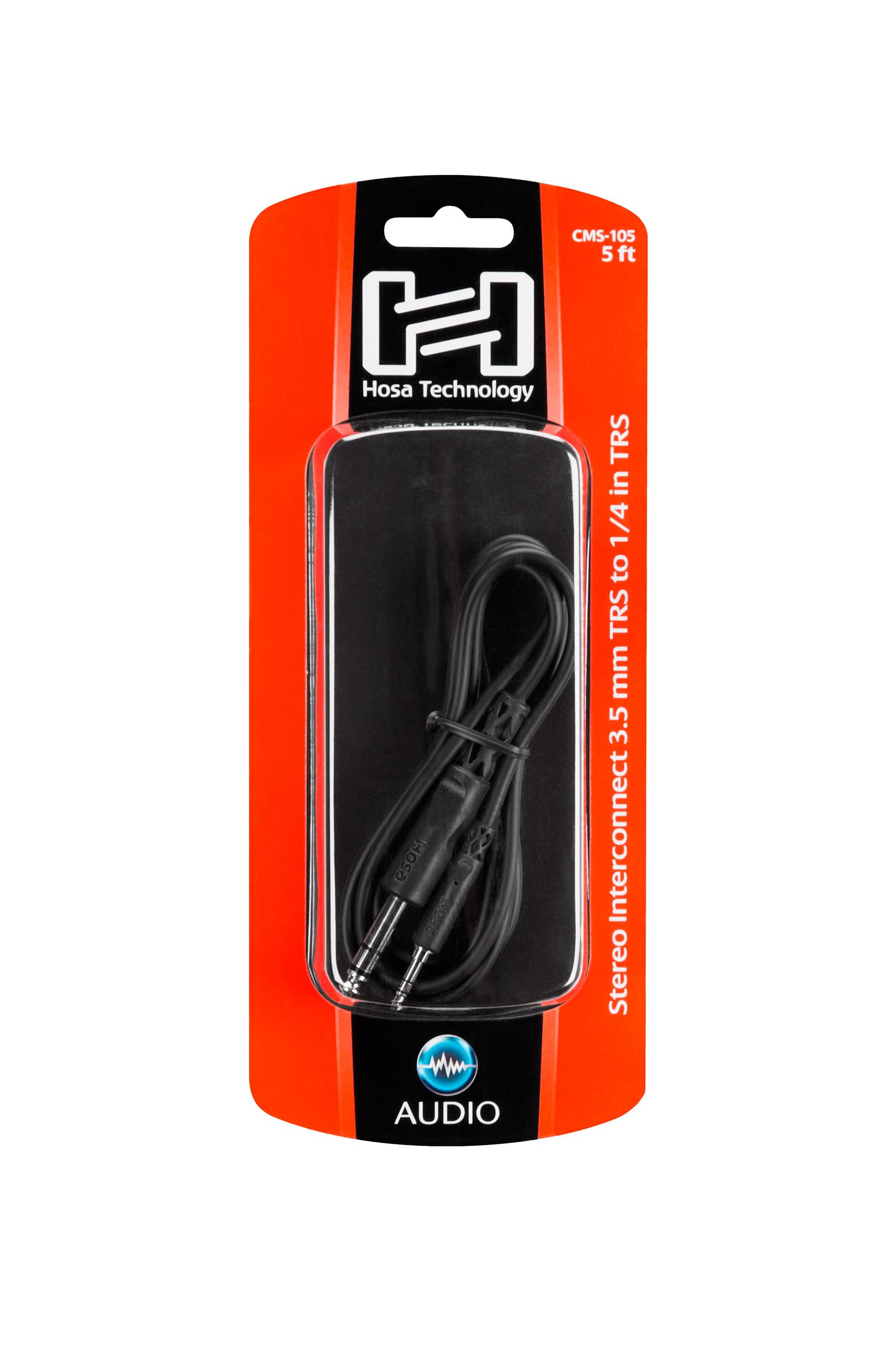Hosa CMS-105 3.5 mm TRS to 1/4" TRS Stereo Interconnect Cable, 5 Feet - Image 2