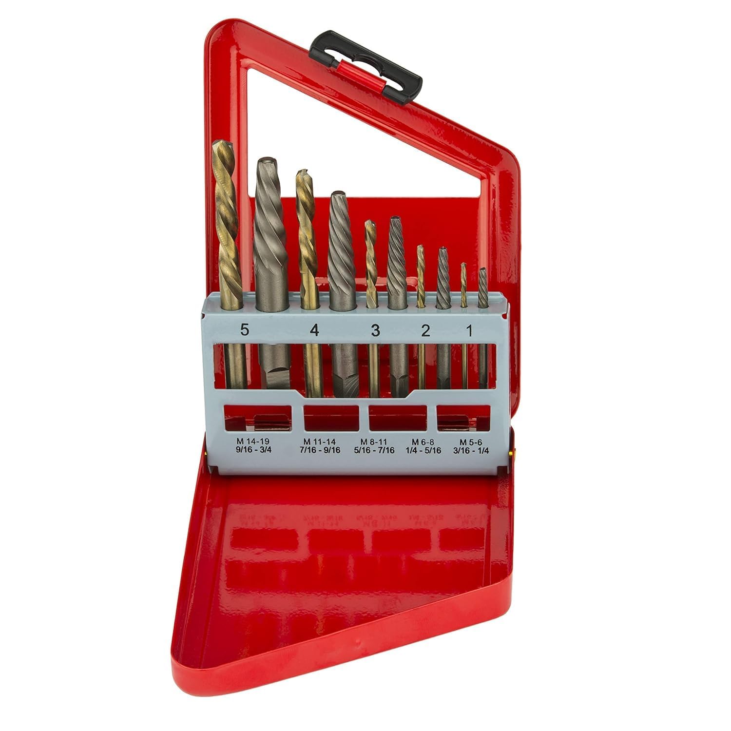 NEIKO 01925A Screw-Extractor And Left-Hand Drill-Bit Set, HSS M2 Steel Drill Bits, Alloy S