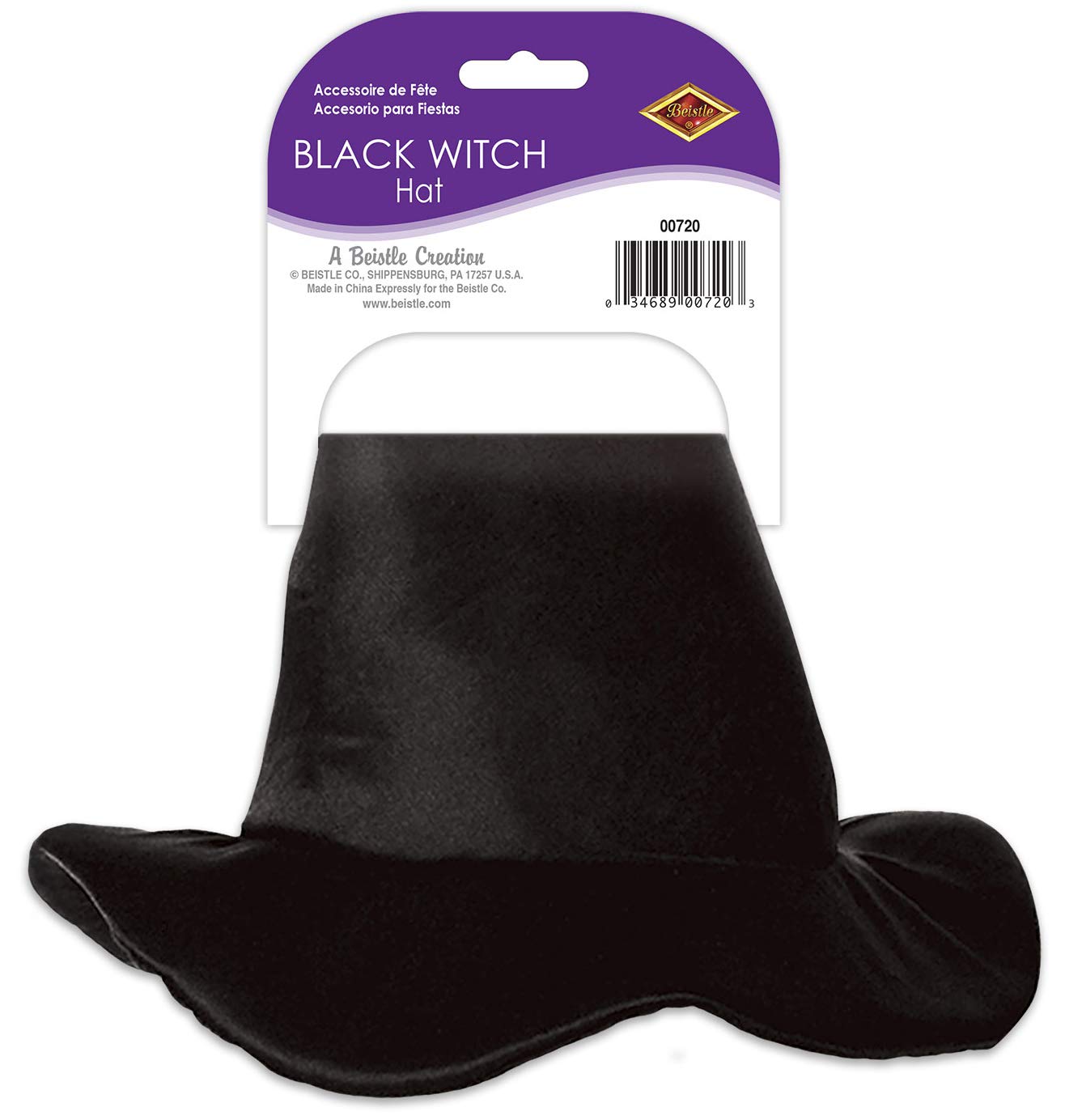 Satin-Soft Black Witch Hat - Image 5