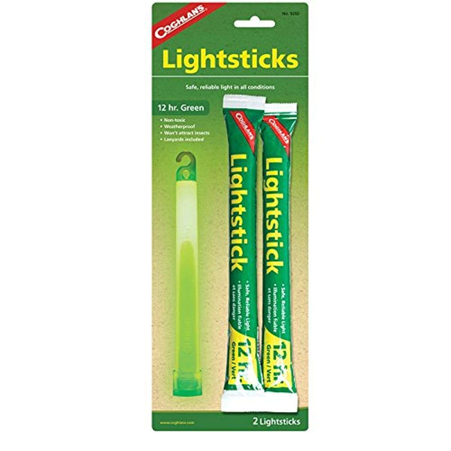 Coghlan's Lightsticks, Green, 2-Pack