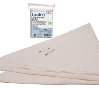 Graham-Field 8661 Grafco Cotton Triangular Bandage with First Aid Kit, Cream, 35″ x 35″ x