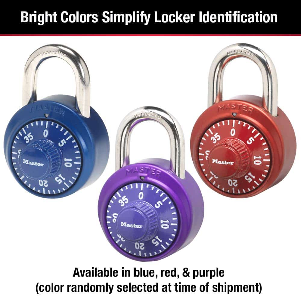 Master Lock 1530T Locker Lock Combination Padlock, 2 Count (Pack of 1), Colors May Vary - Image 4