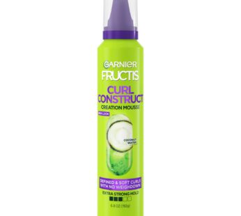 Garnier Fructis Style Curl Construct Creation Mousse, 6.8 Oz, 1 Count (Packaging May Vary)
