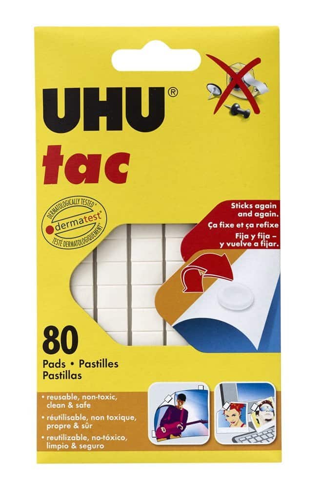 Uhu Tac Removable and Reusable Glue Pads for Fast & Cleanmounting, Non-Toxic, Ideal for Pa - Image 2