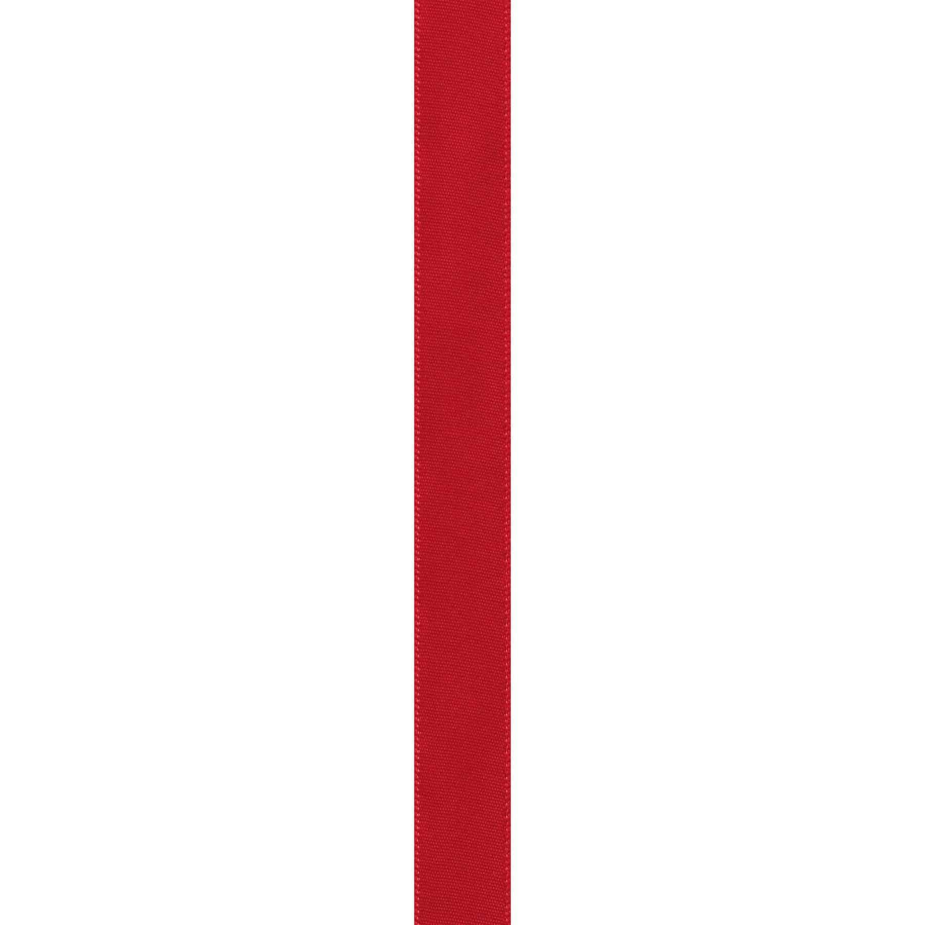 Berwick 062050 5/8" Wide Single Face Satin Ribbon, Red, 6 Yds - Image 3