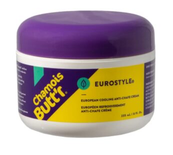 Chamois Butt’r Eurostyle Anti-Chafe Cream for Road, Gravel, Mountain Bike, 8 ounce jar, Cy