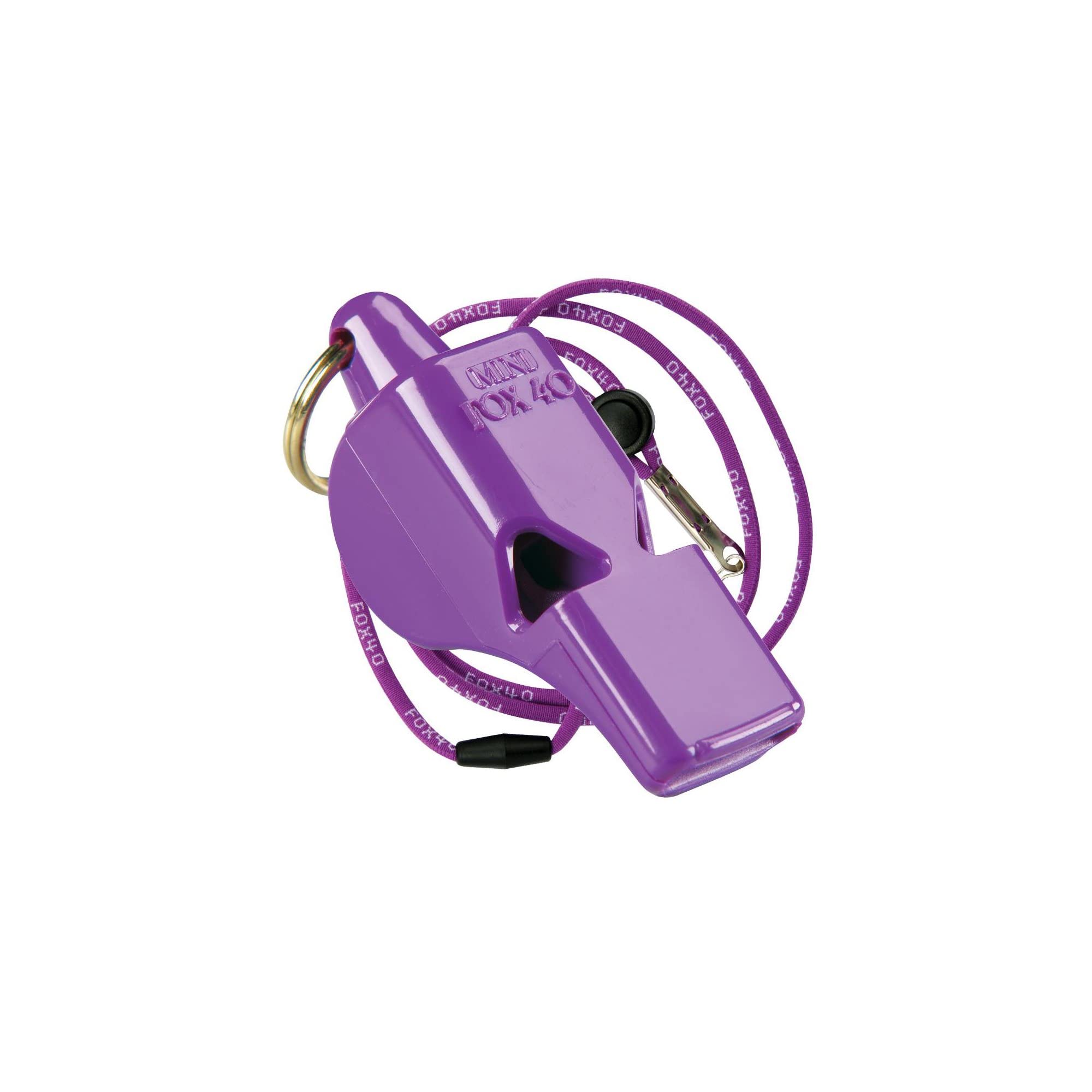 Original Fox 40 Mini Whistle with Lanyard, Purple