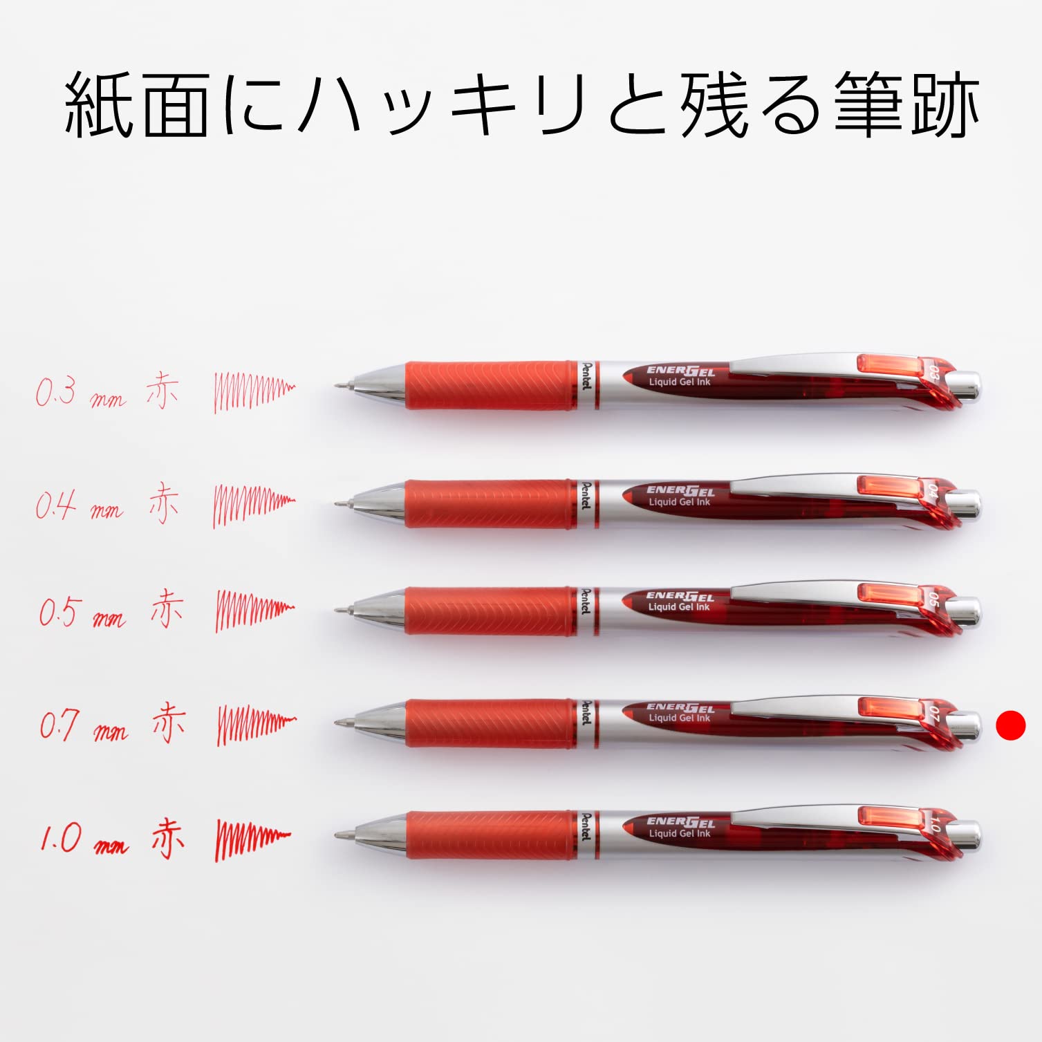 Pentel 0.7mm Fine Point Energel-Xm Refilable Retractable Gel Roller with Metallic Looking - Image 6
