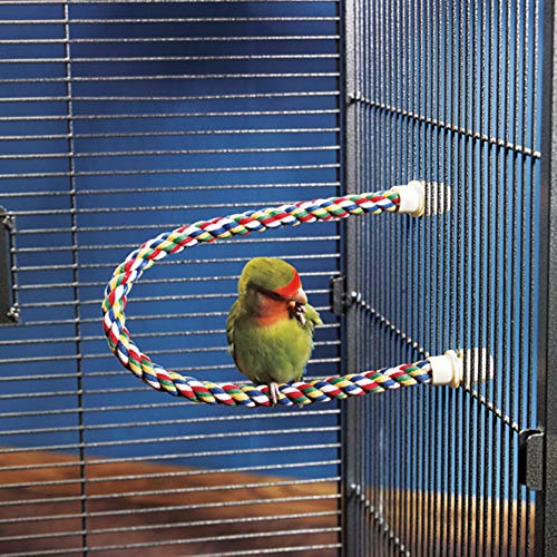 JW Pet Comfy Perch For Birds Flexible Multi-color Rope, Small - 14" Length - Image 2