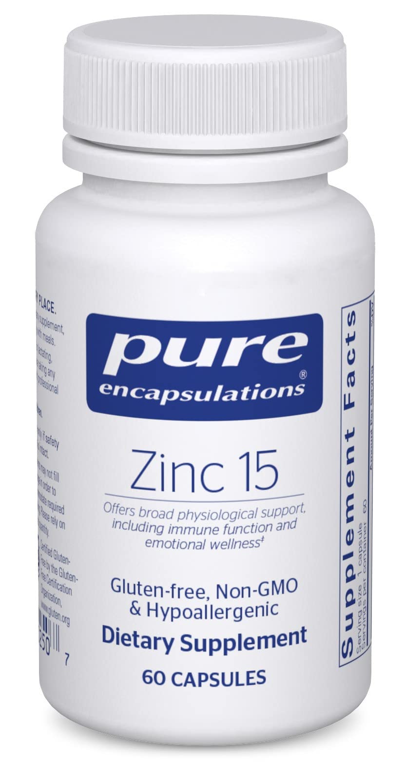 Pure Encapsulations Zinc 15 mg - Zinc Picolinate Supplement for Immune System Support, Gro