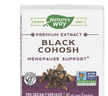 Nature’s Way Premium Black Cohosh, Menopause Support for Women*, 40 mg per serving, 120 Ve