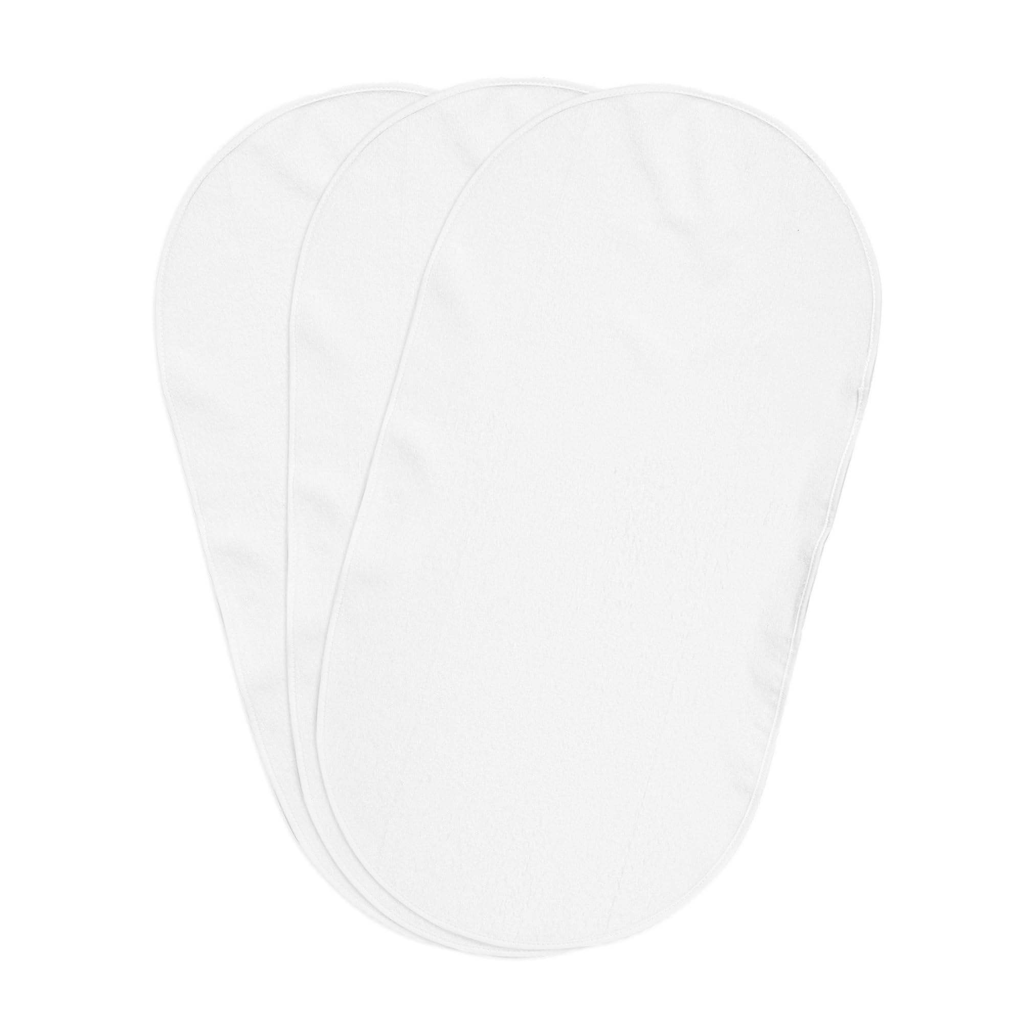 Boppy Changing Pad Liners, Pack of 3, White, Soft Terrycloth with Waterproof Backing Makes