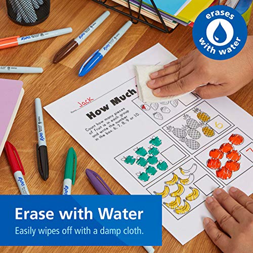 EXPO Vis-a-Vis Wet Erase Markers, Fine Point, Blue, 12 Count - Image 3
