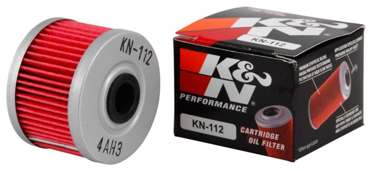 K&N Motorcycle Oil Filter: High Performance, Premium, Designed to be used with Synthetic o