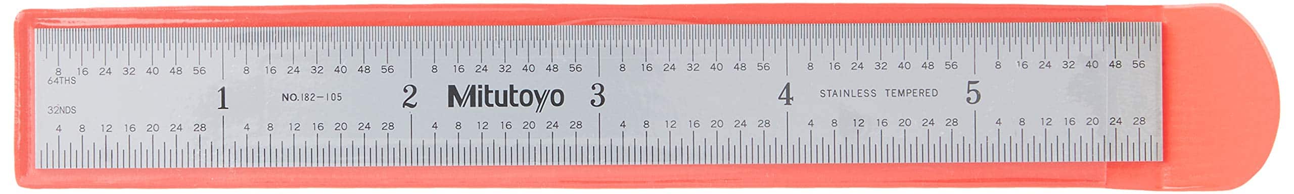 Mitutoyo 182-105, Steel Rule, 6" X 150mm, (1/32, 1/64", 1mm, 1/2mm), 3/64" Thick X 3/4" Wi - Image 3