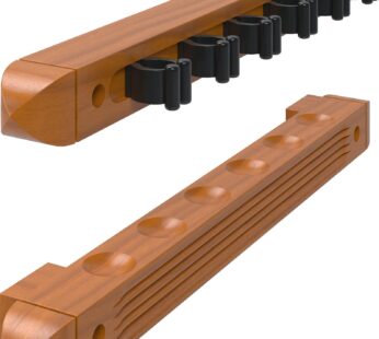 Fat Cat 2-Piece Wall Mounted Hardwood Billiard/Pool Cue Rack, Holds 6 Cues
