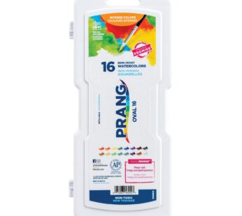 Prang Oval Pan Watercolor Paint Set, 16 Assorted Colors, 1 Count