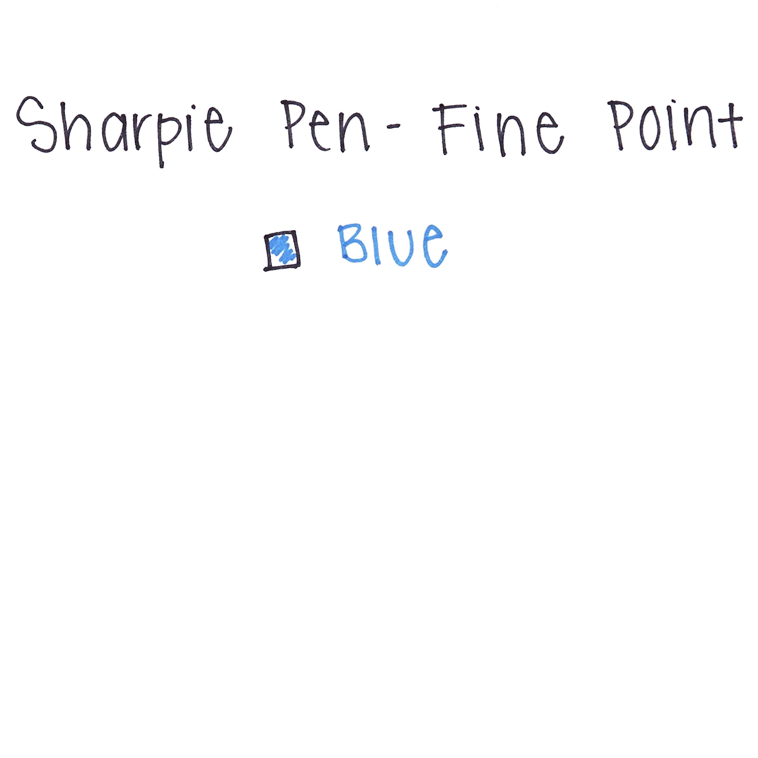 SHARPIE Felt Tip Pens, Fine Point (0.4mm), Blue, 12 Count, Felt Tip Pens, Fine Point (0.4m - Image 5