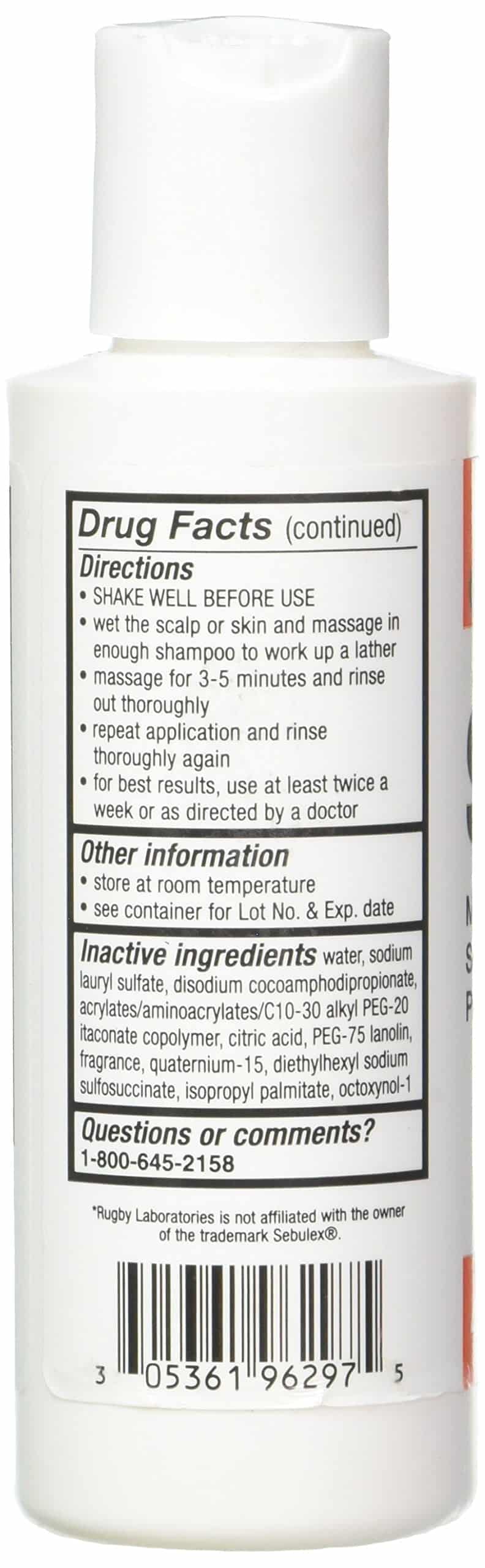 Rugby Sebex Shampoo 4 Ounces - Image 2