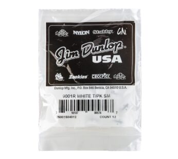 Jim Dunlop 9001R White Plastic Thumbpicks, Small, 12/Bag