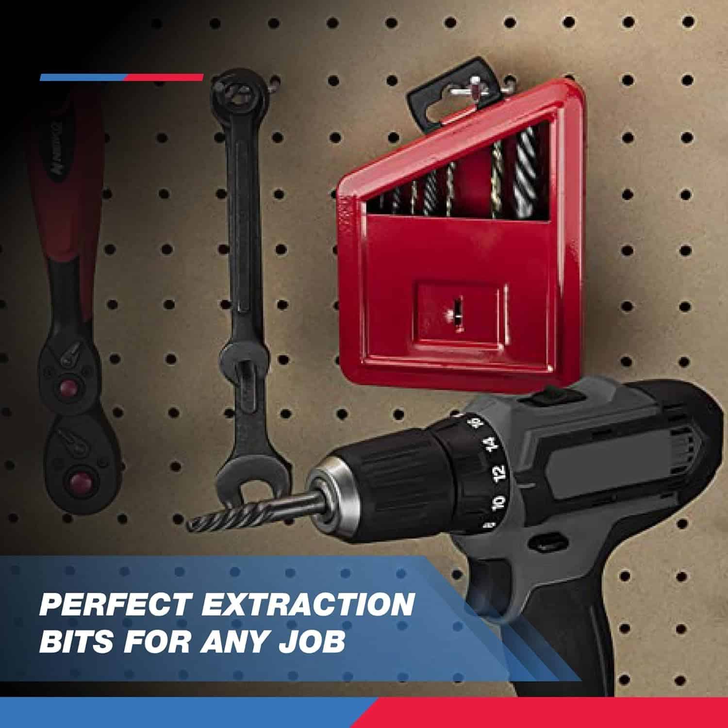 NEIKO 01925A Screw-Extractor And Left-Hand Drill-Bit Set, HSS M2 Steel Drill Bits, Alloy S - Image 5