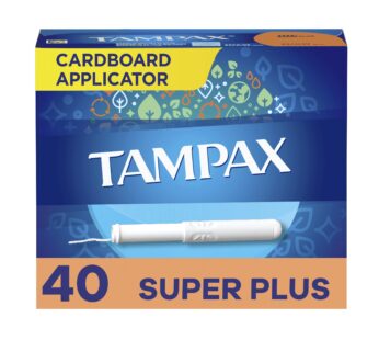 Tampax Tampons, Super Plus Absorbency, Cardboard Applicator, Leakgaurd Skirt, Unscented, 4