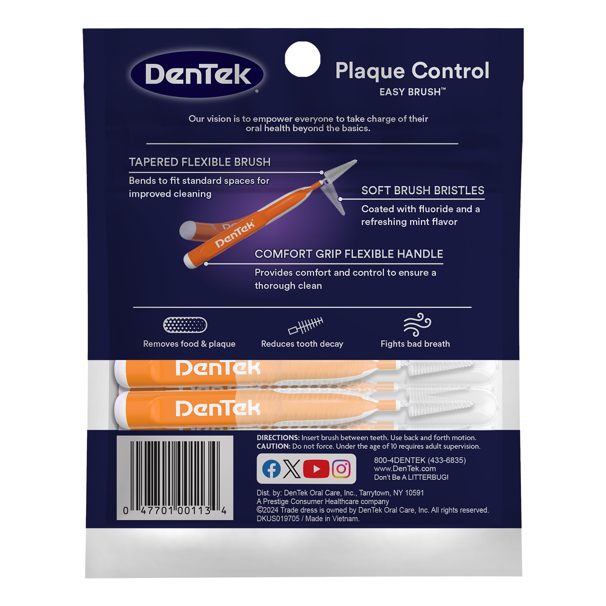 DenTek Easy Brush Interdental Cleaners | Brushes Between Teeth | Standard | Mint Flavor | - Image 6