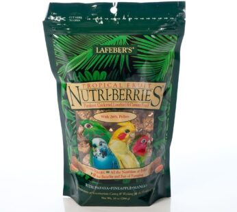 LAFEBER’S Tropical Fruit Nutri-Berries Pet Bird Food, Made with Non-GMO and Human-Grade In