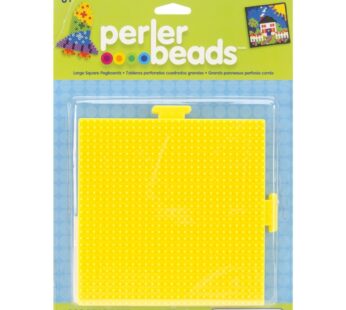Perler Beads Yellow Square Pegboards, 2pc, 5.7” L x 5.7” H, Small