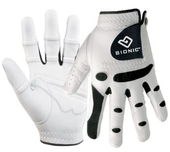 Bionic StableGrip with Natural Fit Golf Glove – White (Large, Right)