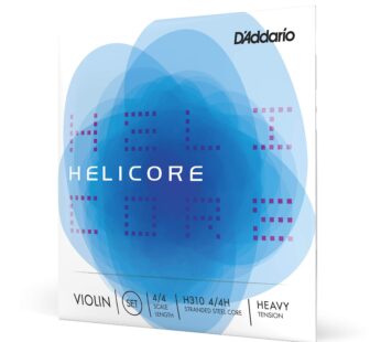 D’Addario Orchestral – Helicore 4/4 Size Violin Strings Set with Plain Steel E String – H3