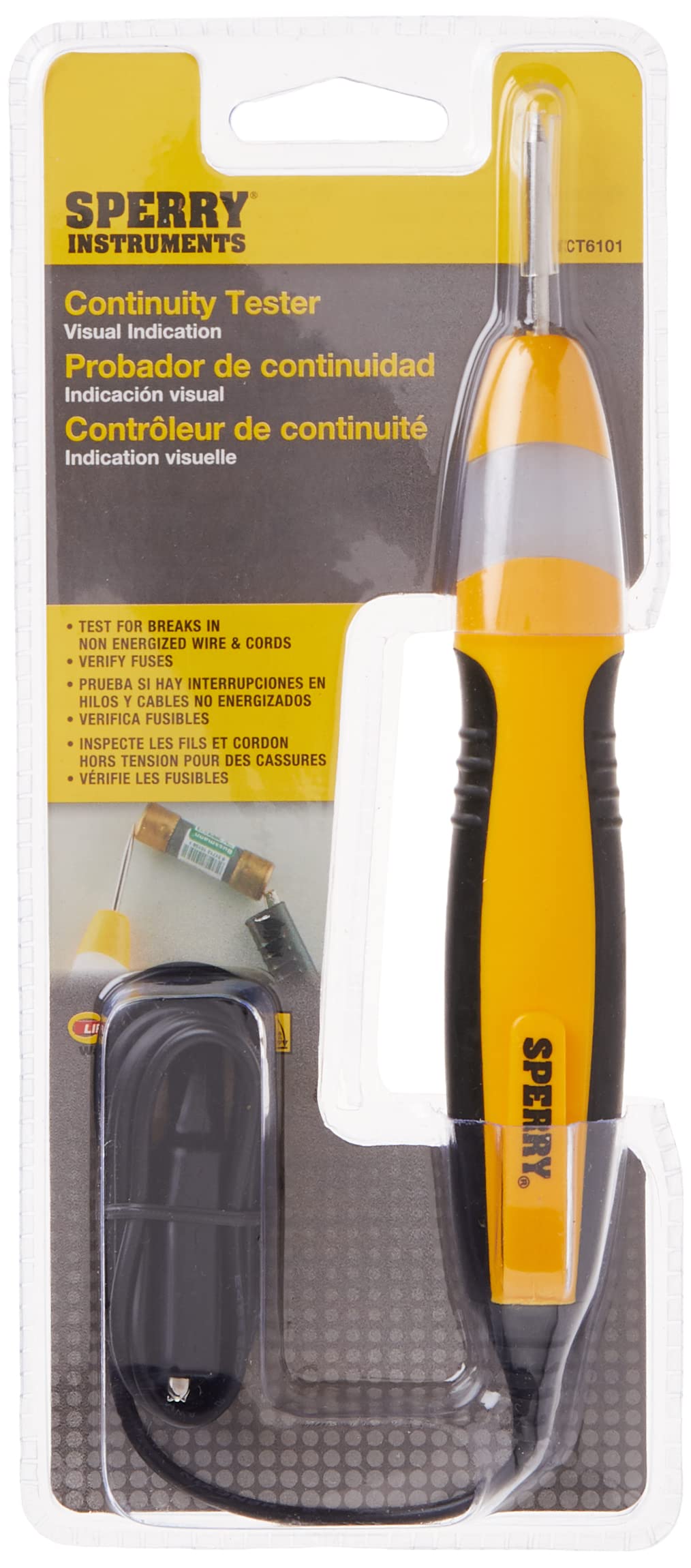 Gardner Bender Sperry Instruments CT6101 Heavy Duty Continuity Tester, 2 Range, 36 inch le - Image 4