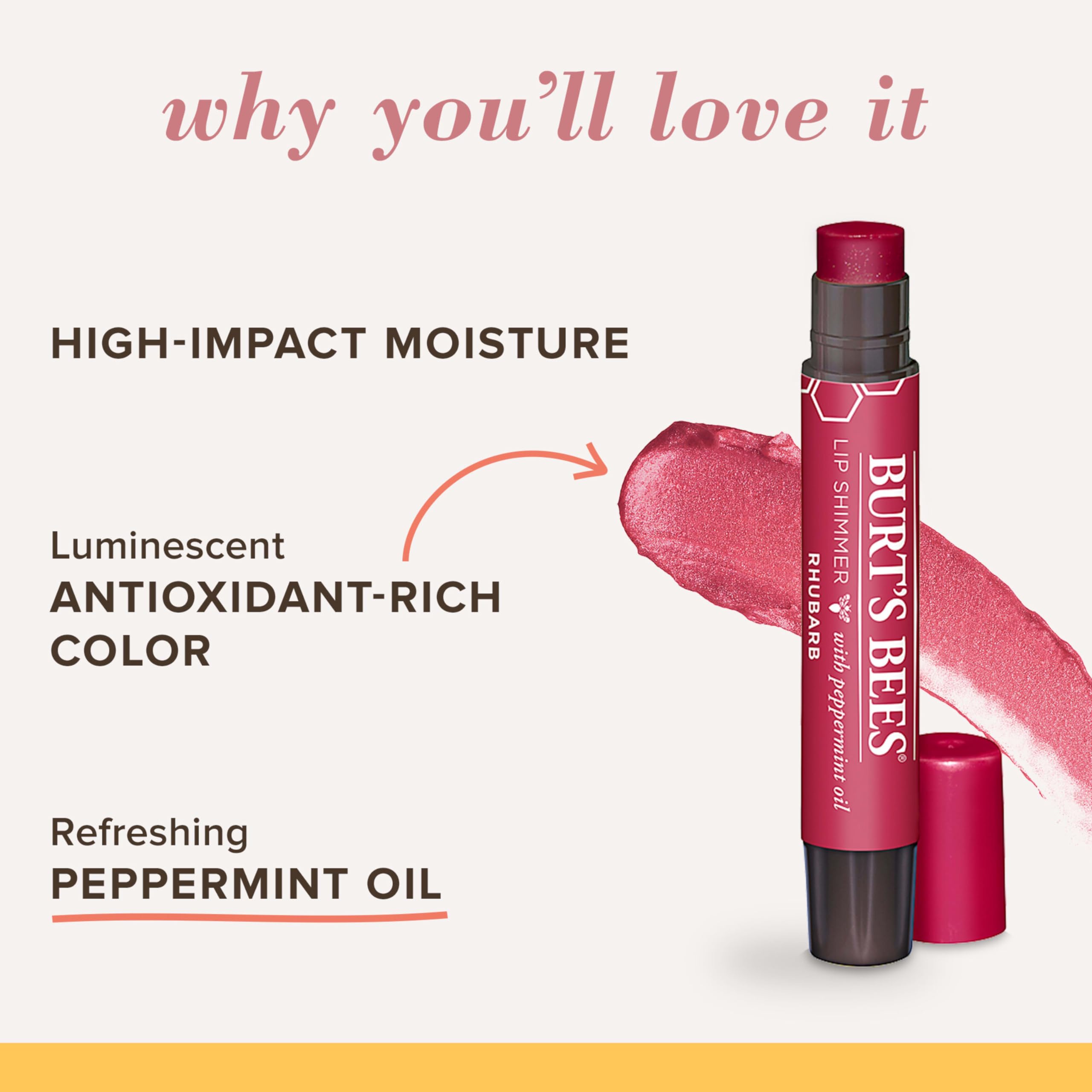 Burt's Bees Shimmer Lip Tint Stocking Stuffers Set, Tinted Lip Balm Stick, Moisturizing fo - Image 3