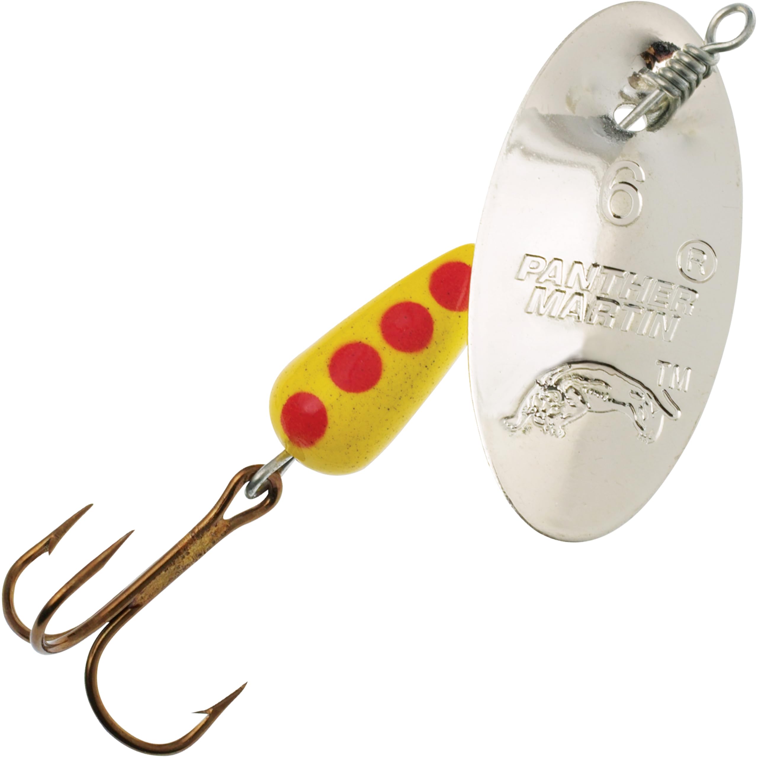 Panther Martin Classic Regular Spinners (Silver, Size 4 hook), 1/8 Ounce (Pack of 1)