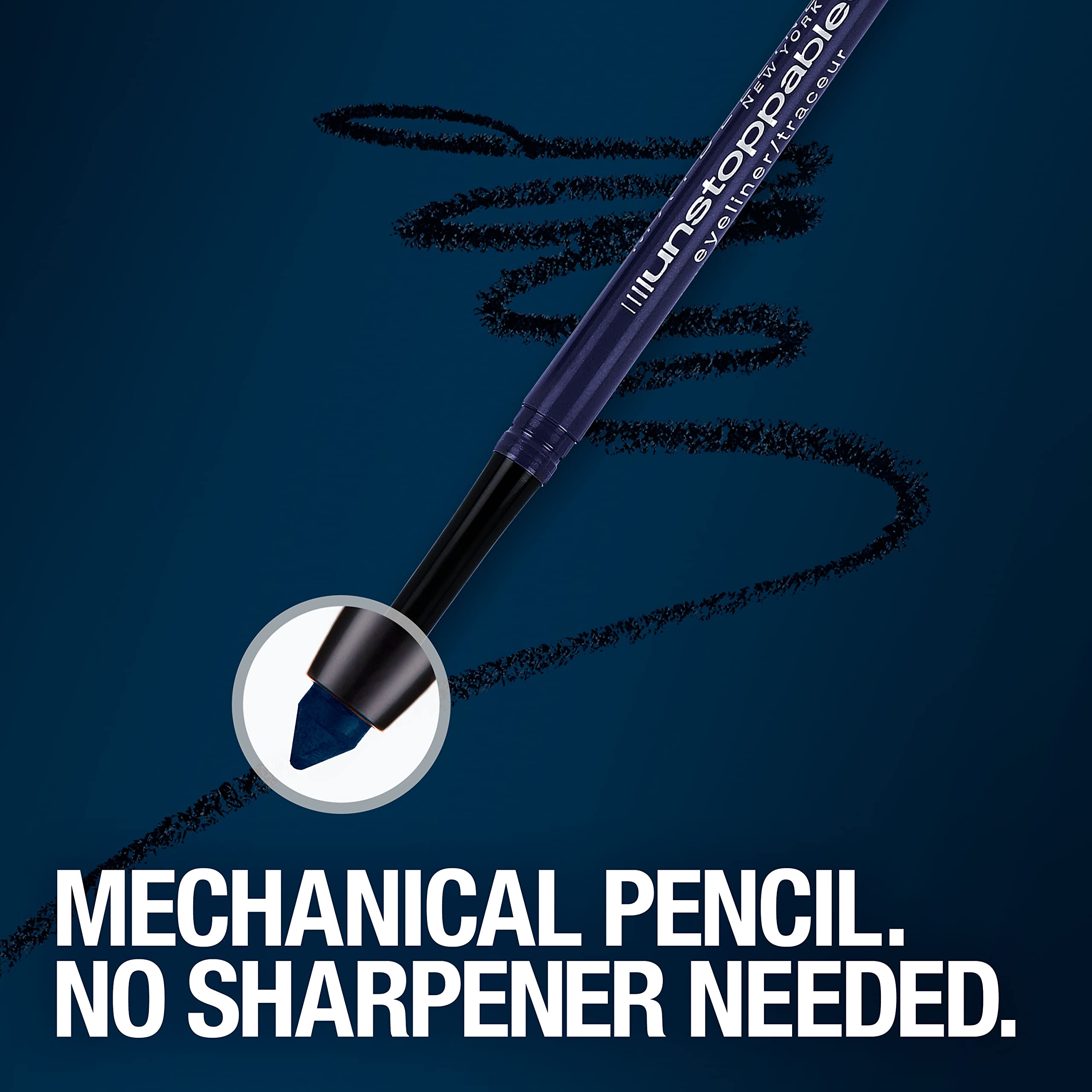Maybelline Unstoppable Waterproof Mechanical Grey Eyeliner, Pewter, 1 Count - Image 6