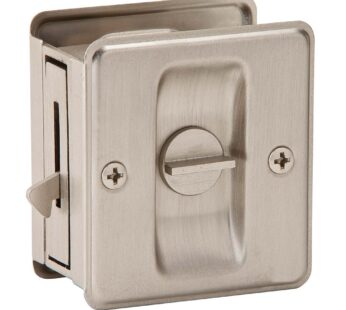 Ives by Schlage 991B619 Sliding Door Lock, Satin Nickel