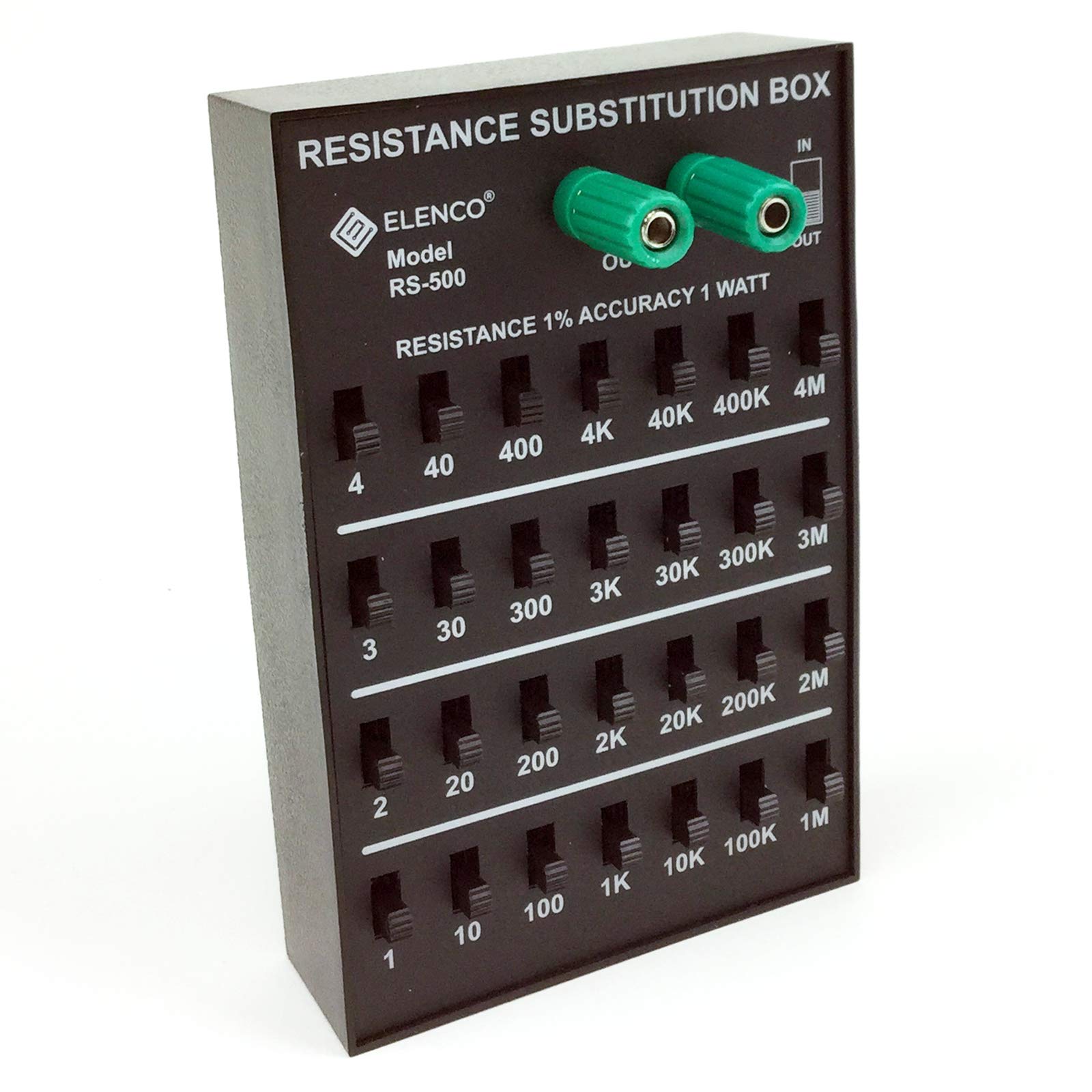 Elenco Resistance Substitution Box | Resistance Range From 1? To 11, 111 , 110M? | 1% Prec