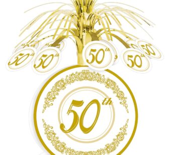 50th Anniversary Centerpiece Party Accessory (1 count) (1/Pkg)