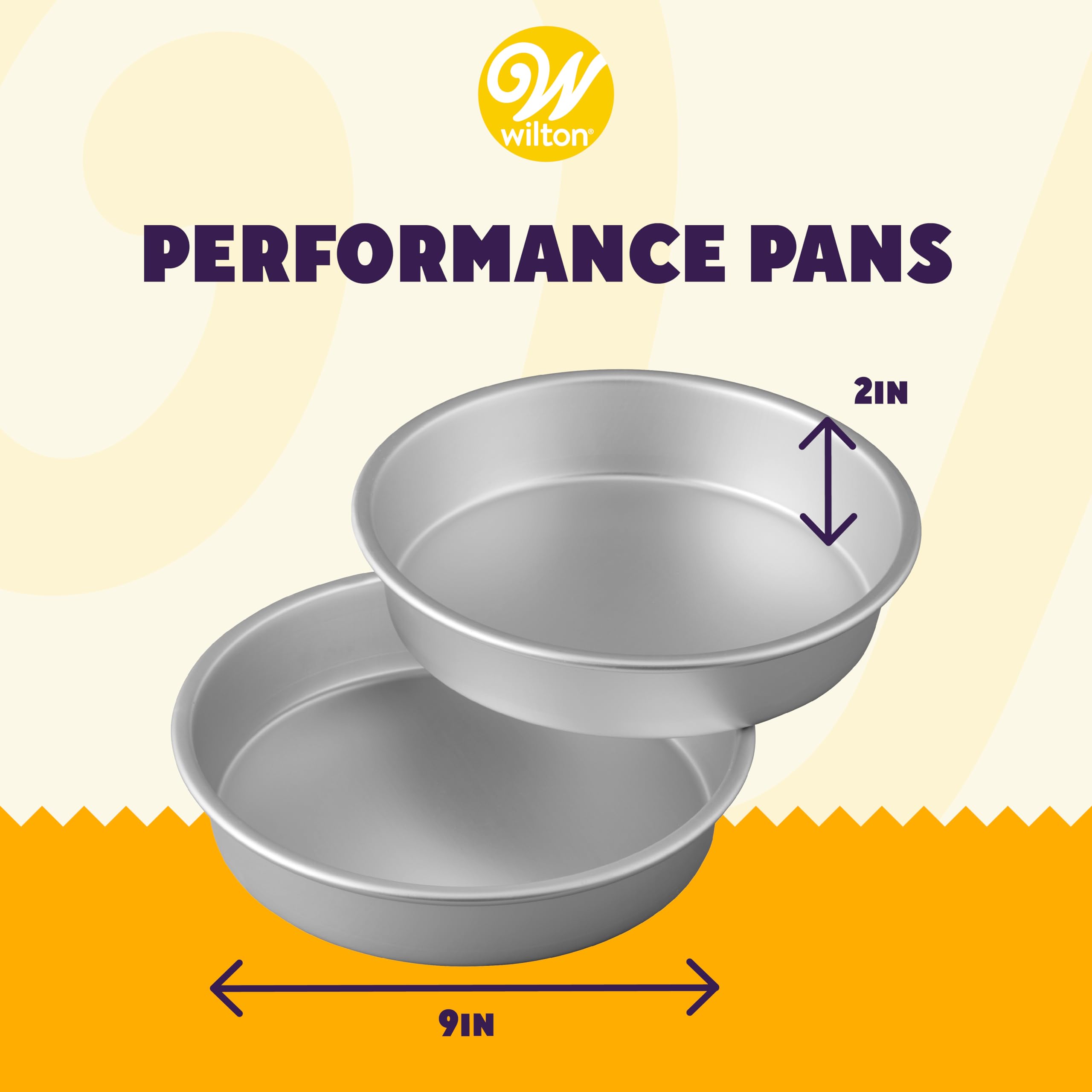 Wilton Performance Pans Aluminum Round Cake Pan, 9 x 2 in., Pack of 2 - Image 3
