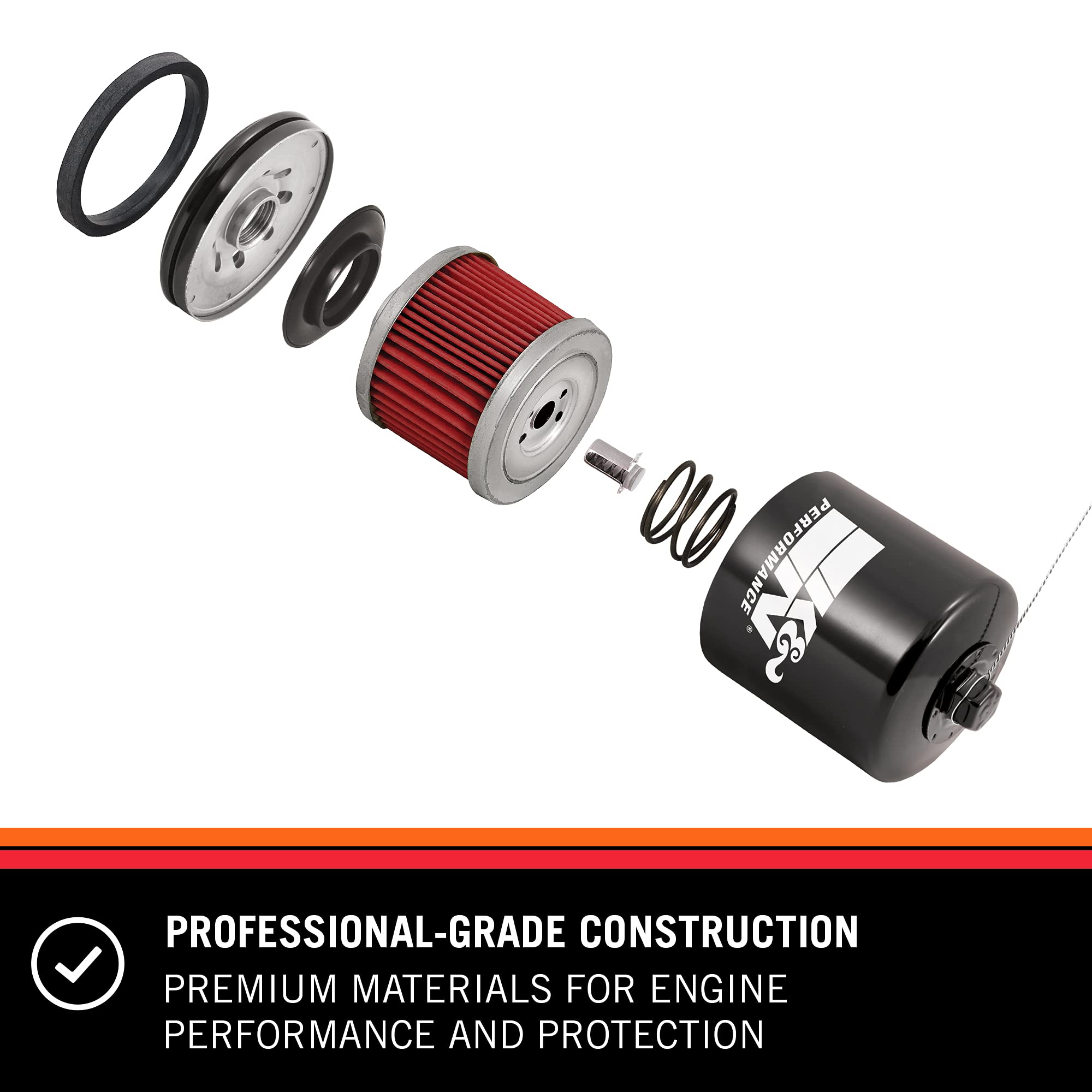 K&N Motorcycle Oil Filter: High Performance, Premium, Designed to be used with Synthetic o - Image 2