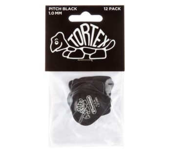 Dunlop 488P10 1.0mm Pitch Black Guitar Picks, 12-Pack
