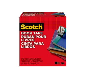 Scotch Book Tape, 3 in x 540 in, Excellent for Repairing, Reinforcing Protecting, and Cove
