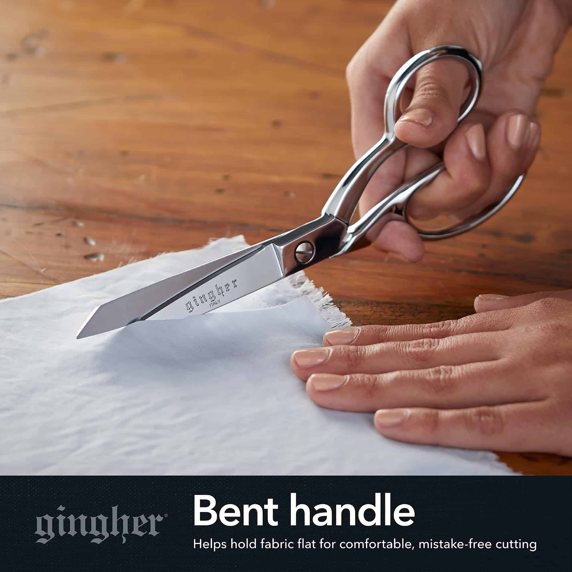 Gingher Dressmaker's Fabric Scissors - 8" Stainless Steel Shears - Sharp Knife Edge Fabric - Image 7