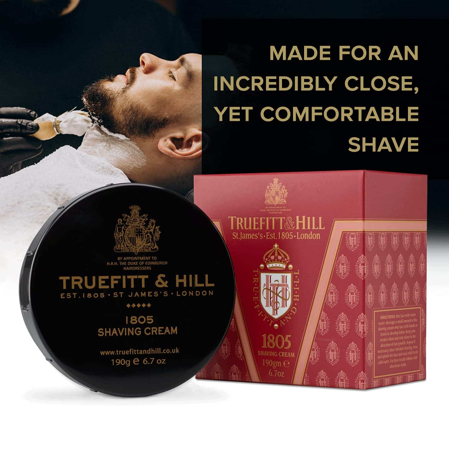 Truefitt & Hill Shaving Cream Bowl - 1805 | Smooth Glide for Close, Yet Comfortable Hydrat - Image 2